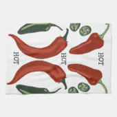 HOT HOT HOT Spicy chili jalapeno Theedoek (Horizontaal)