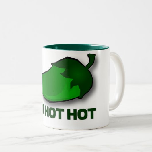 Hot-Hot-Jalapeno-Mok Tweekleurige Koffiemok (Voorkant rechts)