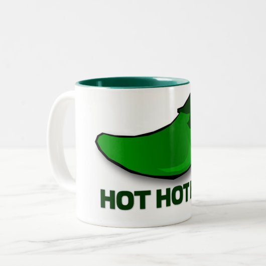 Hot-Hot-Jalapeno-Mok Tweekleurige Koffiemok (Voorkant links)