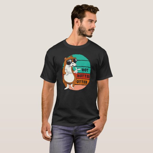 Hot Hotter Otter Funny Gezegde Water Marten Sweet  T-shirt (Voorkant volledig)