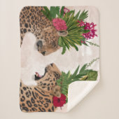 Hot House Leopards | A Paar Sherpa Deken (Voorkant)