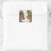 Hot House Leopards | A Paar Vierkante Sticker (Tas)