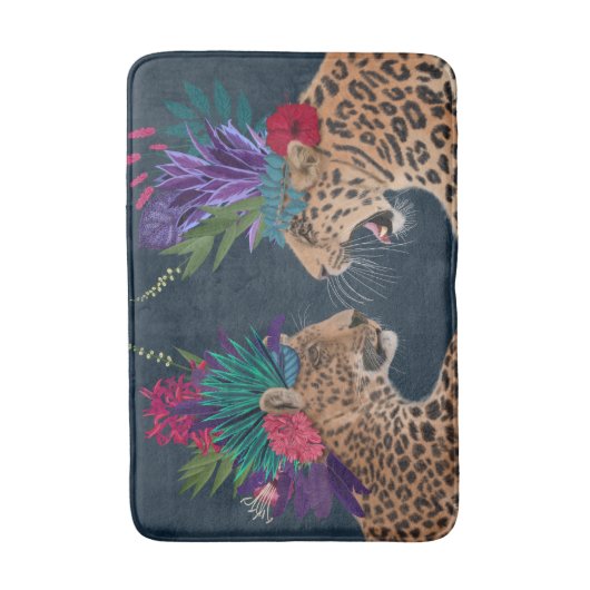 Hot House Leopards | Een paar Badmat (Voorkant Verticaal)