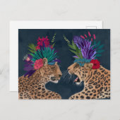 Hot House Leopards | Een paar Briefkaart (Voorkant / Achterkant)