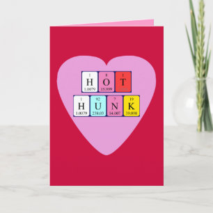 Hot Hunk periodieke tabel Valentijn kaart