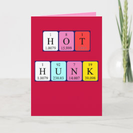 Hot Hunk periodieke tabel Valentijn kaart