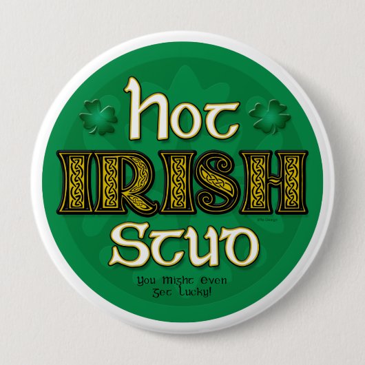 Hot Irish Stud (Round Button) Ronde Button 4,0 Cm (Voorkant)