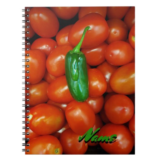 Hot Jalapeno Cool Tomaten Notitieboek (Voorkant)