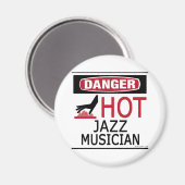 Hot Jazz Musician Magneet (Voorkant / Achterkant)
