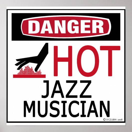 Hot Jazz Musician Poster (Voorkant)