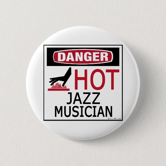 Hot Jazz Musician Ronde Button 5,7 Cm (Voorkant)