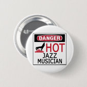 Hot Jazz Musician Ronde Button 5,7 Cm (Voorkant /achterkant)