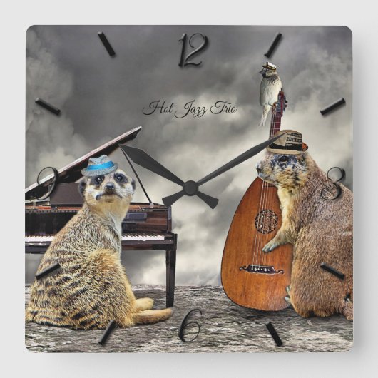 Hot Jazz Trio Vierkante Klok (Voorkant)