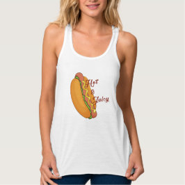 Hot Juicy Hot Dog Pun Tanktop - Funny Foodie Gift