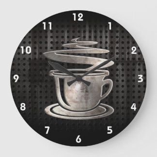Hot-koffie; kool grote klok