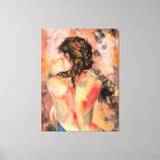 Hot-Lady - Abstract vrouwelijk lichaam - Oorspronk Canvas Afdruk (Voorkant)