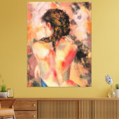 Hot-Lady - Abstract vrouwelijk lichaam - Oorspronk Canvas Afdruk (Insitu (Woonkamer))