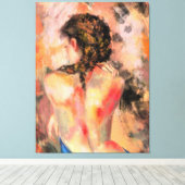 Hot-Lady - Abstract vrouwelijk lichaam - Oorspronk Canvas Afdruk (Insitu (Houten vloer))