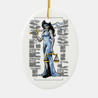 Hot Lady Justice door Street Justice Keramisch Ornament
