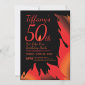 Hot-like Fire Milestone-uitnodiging Kaart (Voorkant)