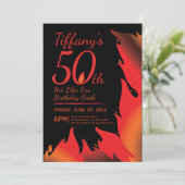 Hot-like Fire Milestone-uitnodiging Kaart (Staand voorkant)