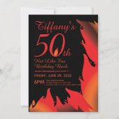 Hot-like Fire Milestone-uitnodiging Kaart (Voorkant)