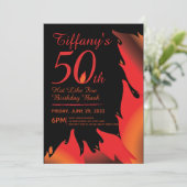 Hot-like Fire Milestone-uitnodiging Kaart (Staand voorkant)