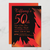 Hot-like Fire Milestone-uitnodiging Kaart (Voorkant / Achterkant)