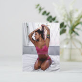 Hot-lingeriemodel met Tattoos Briefkaart (Staand voorkant)