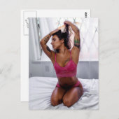 Hot-lingeriemodel met Tattoos Briefkaart (Voorkant / Achterkant)