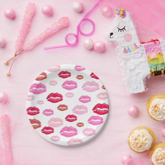 Hot-lips Bord papier (Feest)