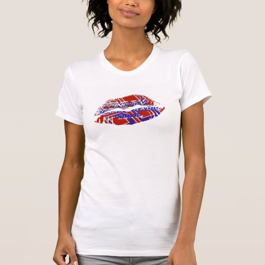 Hot-lips dames AA-Pet Sleeve T-shirt (Voorkant)
