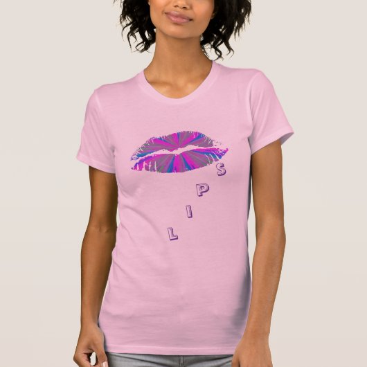 Hot-lips dames AA-Pet Sleeve T-shirt (Voorkant)