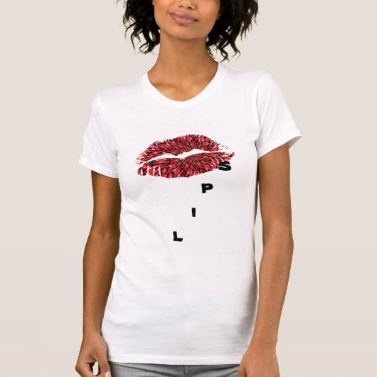 Hot-lips dames AA-Pet Sleeve T-shirt (Voorkant)