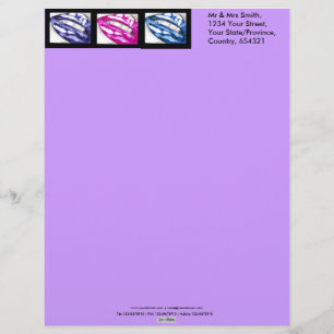 Hot Lips De Blues Briefpapier Gepersonaliseerd Briefhoofd