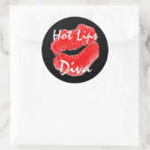 "Hot Lips Diva" in zwarte Sticker -  (Tas)