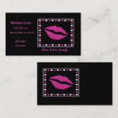 Hot lips en hart visitekaartje (Voorkant / Achterkant)