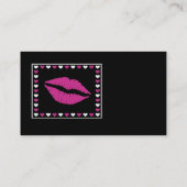 Hot lips en hart visitekaartje (Achterkant)