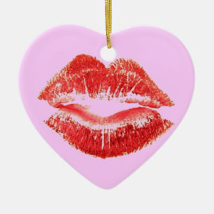 Hot Lips Keramisch Ornament