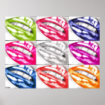 Hot-lips Pop Art Poster (verbeterd!)
