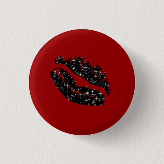 Hot lips ronde button 3,2 cm (Voorkant)
