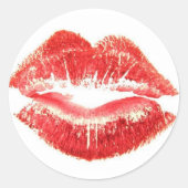 Hot Lips Ronde Sticker (Voorkant)