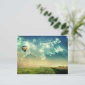 Hot-luchtballon aanpassen briefkaart (Staand voorkant)