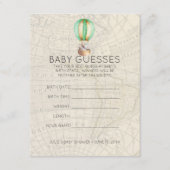 Hot-luchtballon | Baby shower gaming Informatiekaartje (Voorkant)