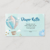 Hot-luchtballon Baby shower, luieraffle Informatiekaartje (Voorkant)