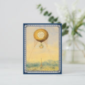 Hot-luchtballon boven Parijs schilderen Briefkaart (Staand voorkant)