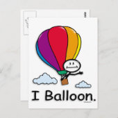 Hot-luchtballon Briefkaart (Voorkant / Achterkant)