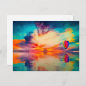 Hot-luchtballon Briefkaart (Voorkant / Achterkant)