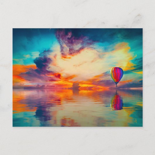 Hot-luchtballon Briefkaart (Voorkant)