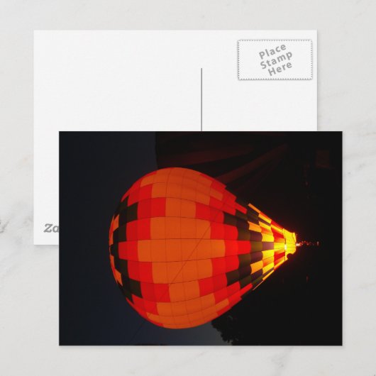 Hot-luchtballon Briefkaart (Voorkant / Achterkant)